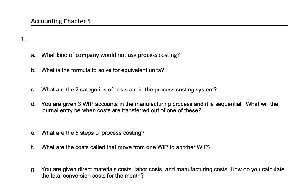 Solved Accounting Chapter 5 a. What kind of company would