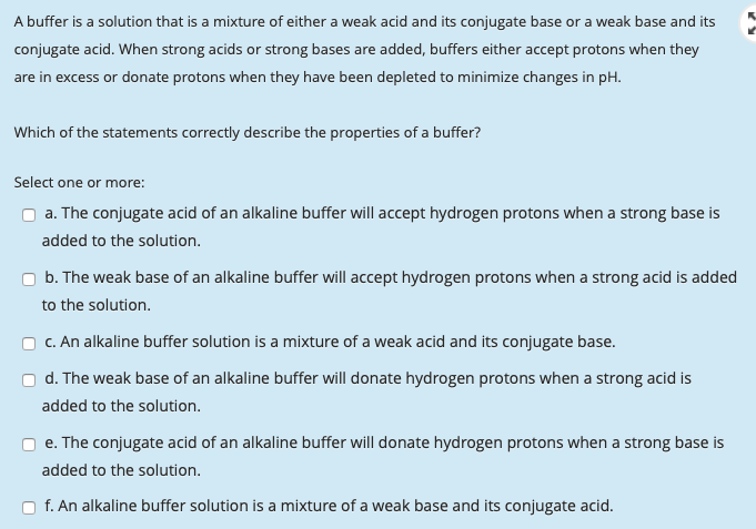 Mixture Of A Weak Acid And Its Conjugate Base