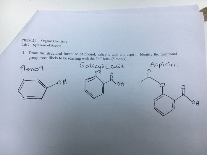 Solved CHEM Chemistry Lab 7Synthesis of Aspirin