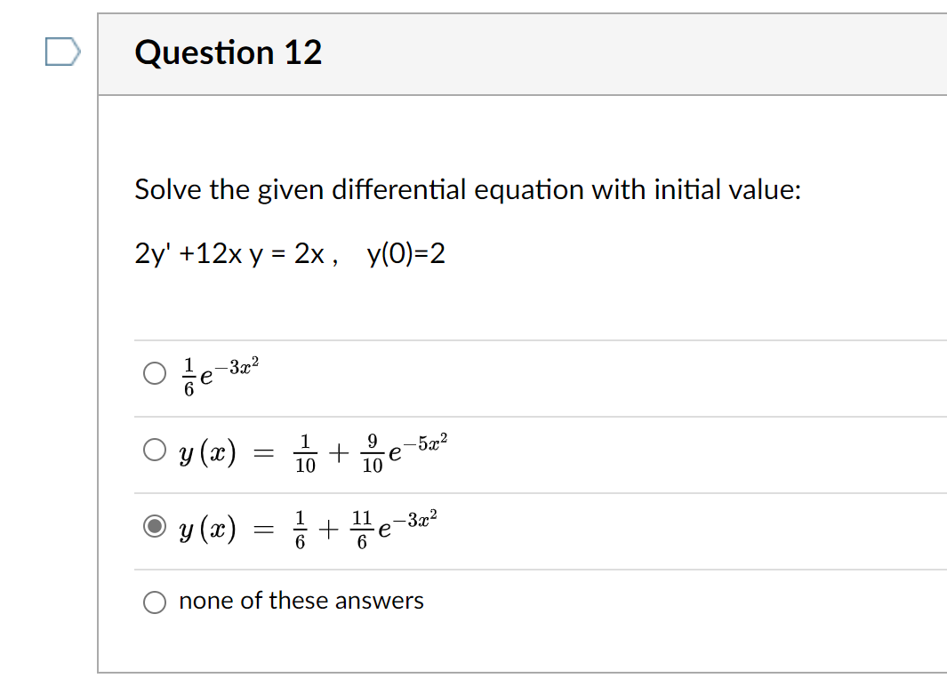 Solved Solve the given differential equation with initial | Chegg.com