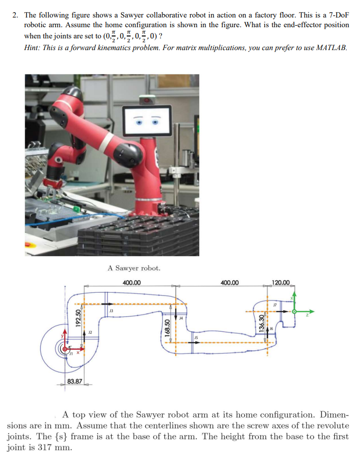 Sawyer clearance collaborative robot