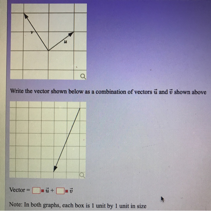 Solved Write The Vector Shown Below As A Combination Of | Chegg.com