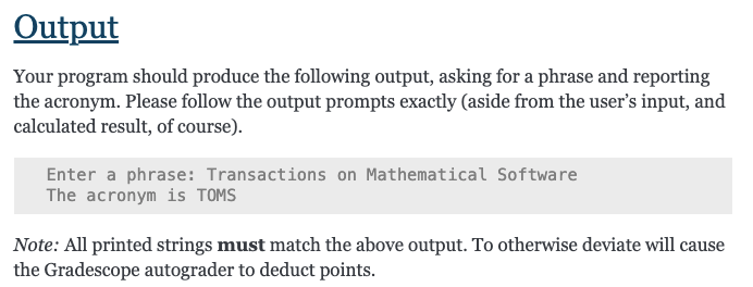 Solved An Acronym Is A Word Formed By Taking The First | Chegg.com