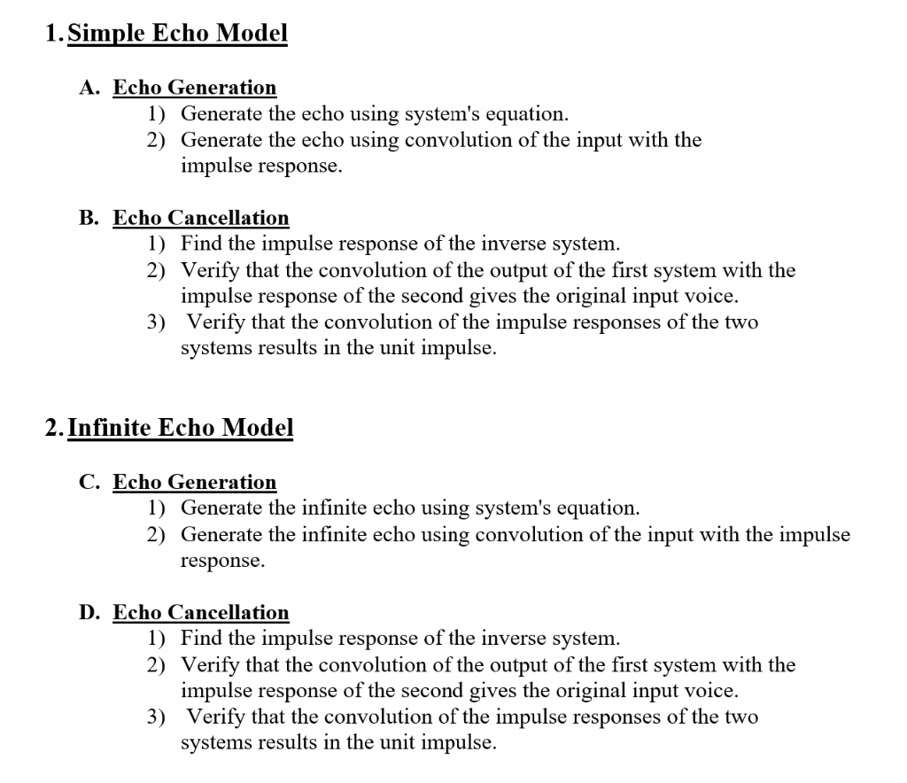 1. Simple Echo Model A. Echo Generation 1) Generate