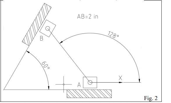 Solved A link is used to connect two sliders A and B as | Chegg.com