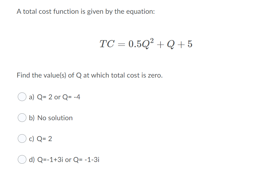 solved-a-total-cost-function-is-given-by-the-equation-tc-chegg