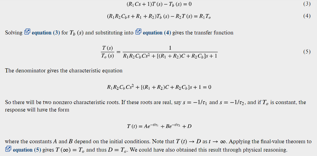 ASSIGNMENT 2.B (Dynamic Model of a Thermal System). | Chegg.com