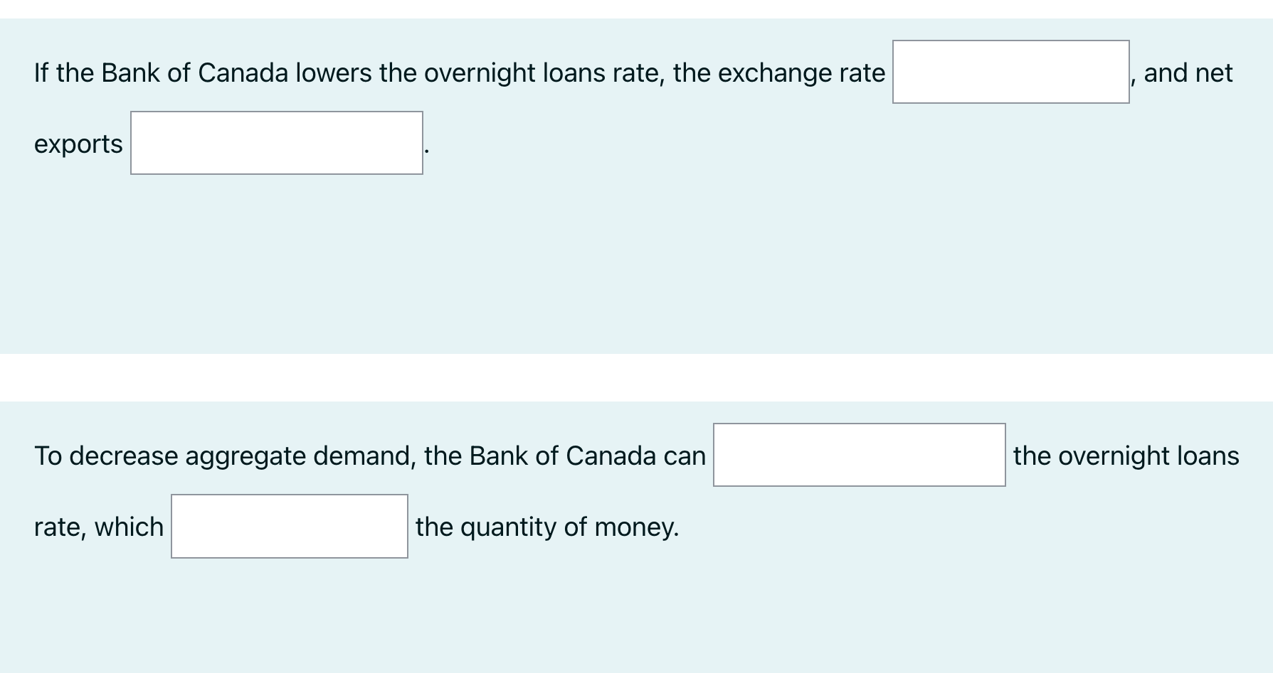 Solved If The Bank Of Canada Lowers The Overnight Loans | Chegg.com