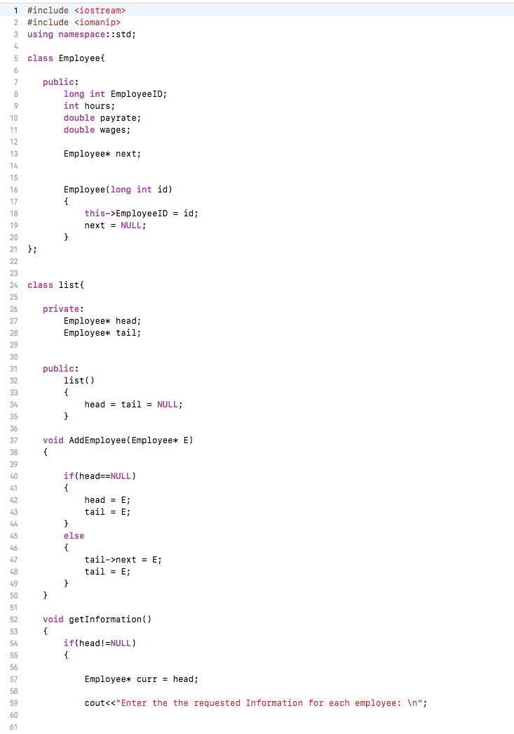 Solved 1 #include 2 #include 3 using namespace::std; 4 5 | Chegg.com