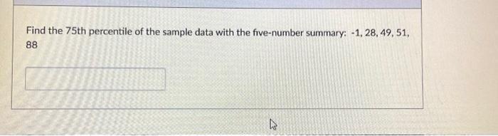 Solved Find the 75th percentile of the sample data with the | Chegg.com