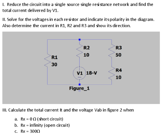 Solved 1. Reduce the circuit into a single source single | Chegg.com