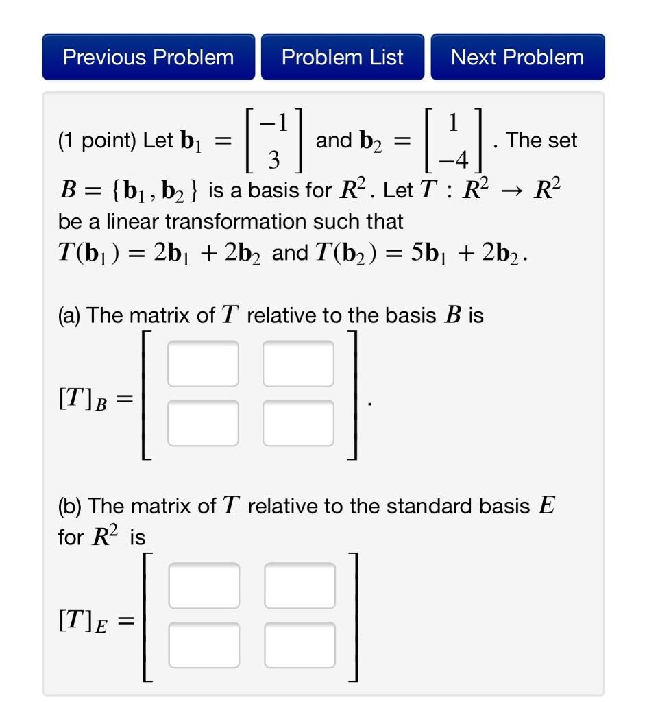 Solved Previous Problem Problem List Next Problem (1 Point) | Chegg.com