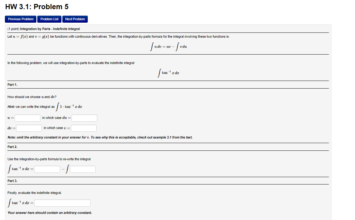 Solved HW 3.1: Problem 5 Previous Problem Problem List Next | Chegg.com