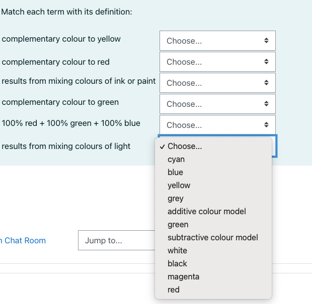 Solved Match each term with its definition: complementary | Chegg.com
