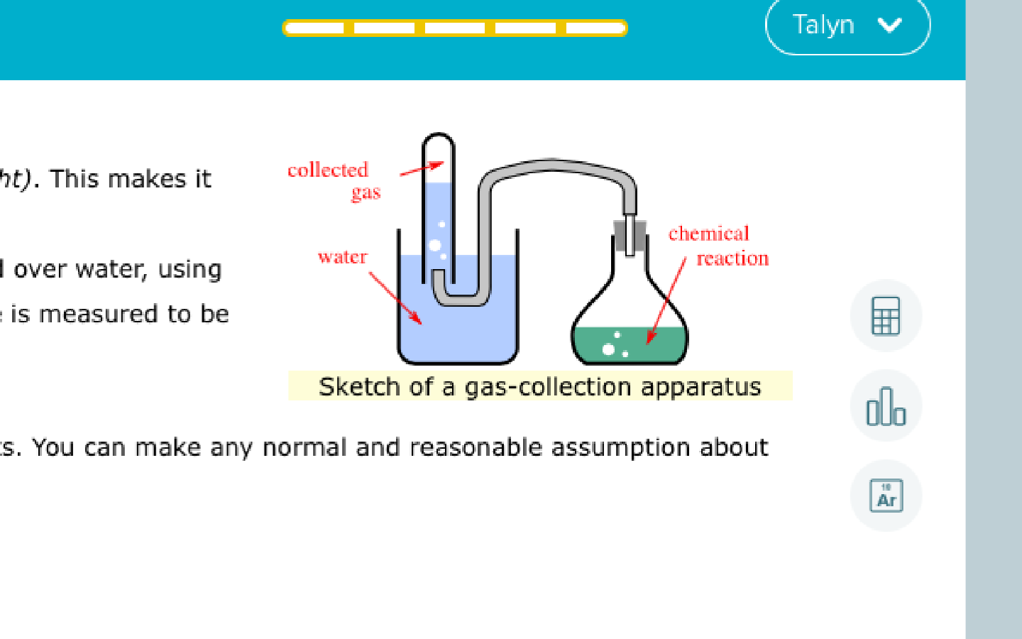 Solved Sometimes in lab we collect the gas formed by a | Chegg.com