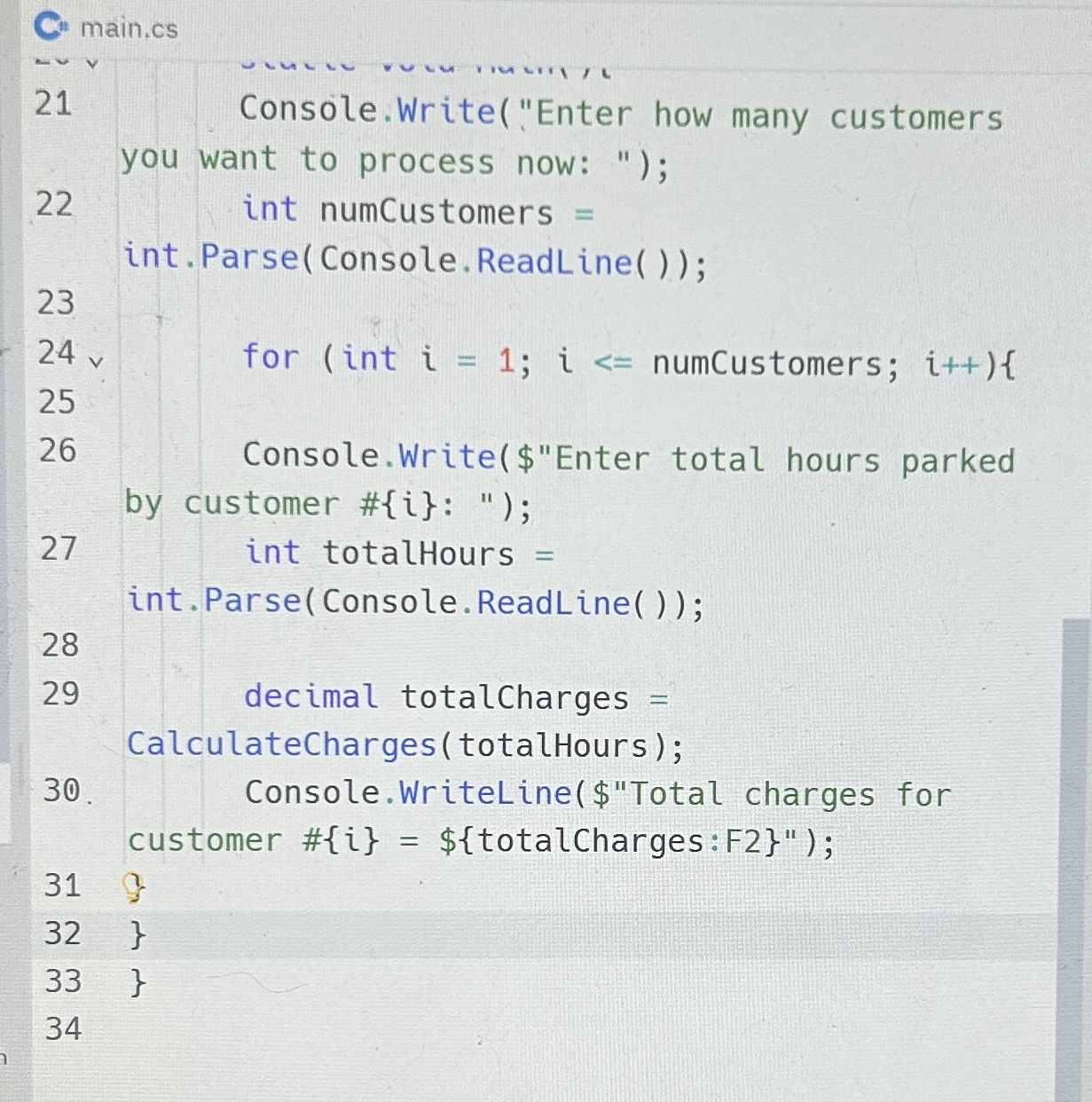 Solved C# code trouble. This code comes out correctly but | Chegg.com
