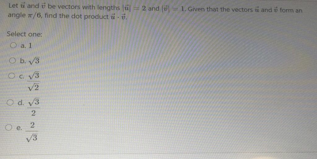 Let U And U Be Vectors With Lengths Lu 2 And 1u Chegg Com