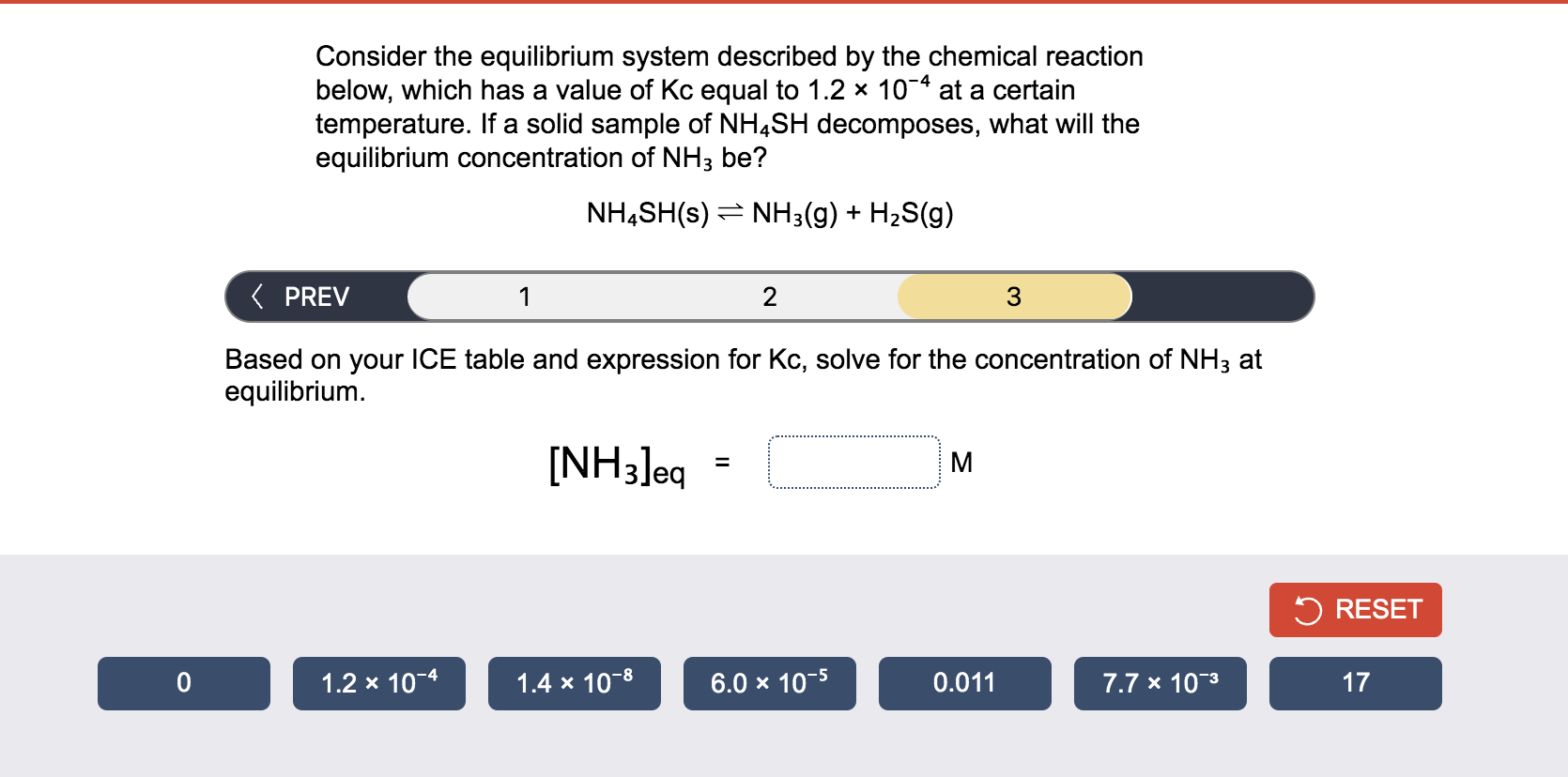 Solved 1.2 x 10-4-x Consider the equilibrium system | Chegg.com