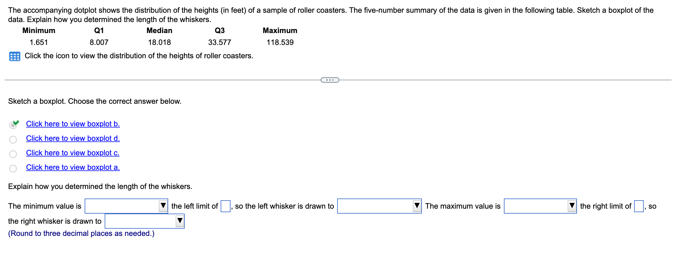 [Solved] The dotplot shows the distribution