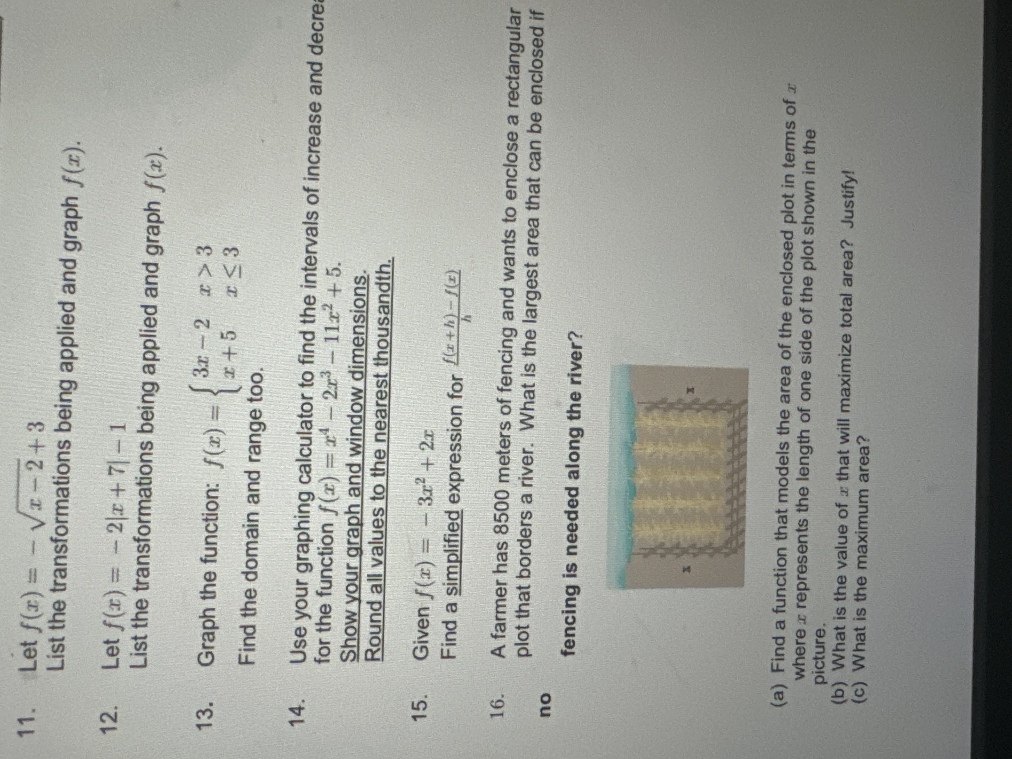 Solved can you answer all the questions 11-16Let | Chegg.com
