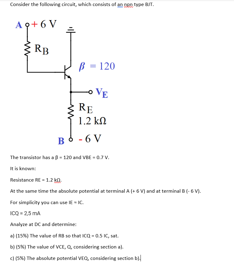 Solved Consider The Following Circuit, Which Consists Of An | Chegg.com