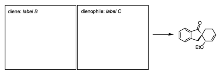 Solved diene: label B dienophile: label C -యం Eto | Chegg.com