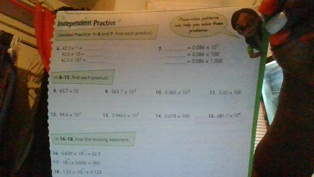 Solved Independent Practice Leveled Practice in 6 and 7: | Chegg.com