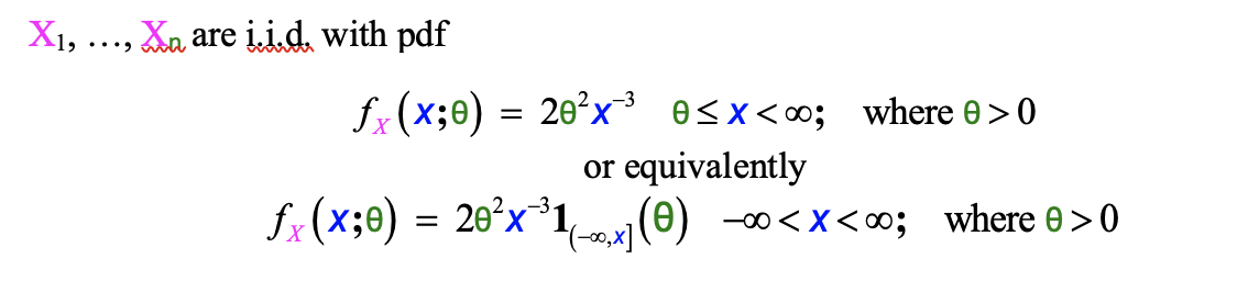 Solved X1,…,Xn are i.i.d. with pdf fX(x;θ)=2θ2x−3θ≤x
