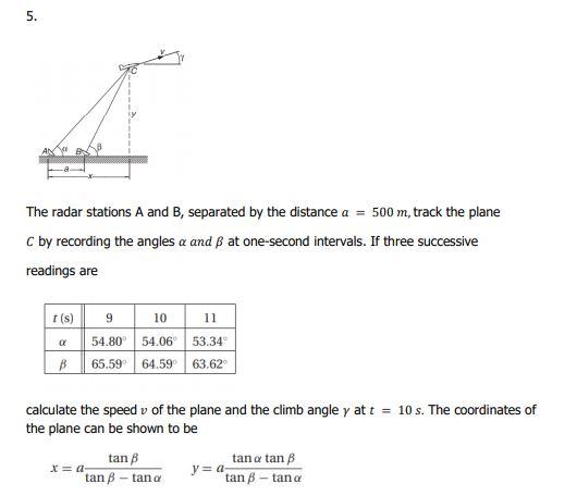 Solved 5. The radar stations A and B, separated by the | Chegg.com