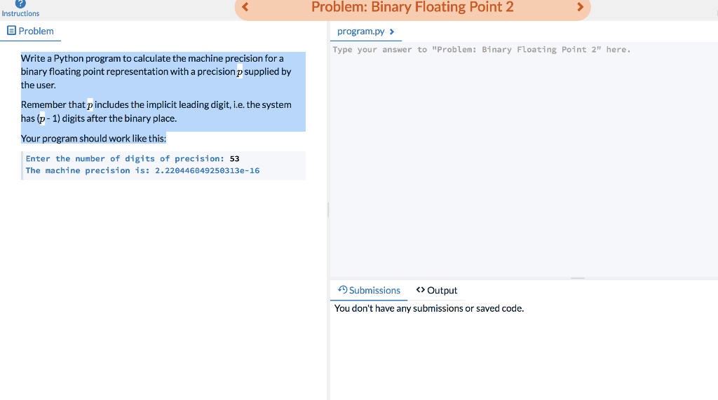 Solved Write a Python program to calculate the machine | Chegg.com