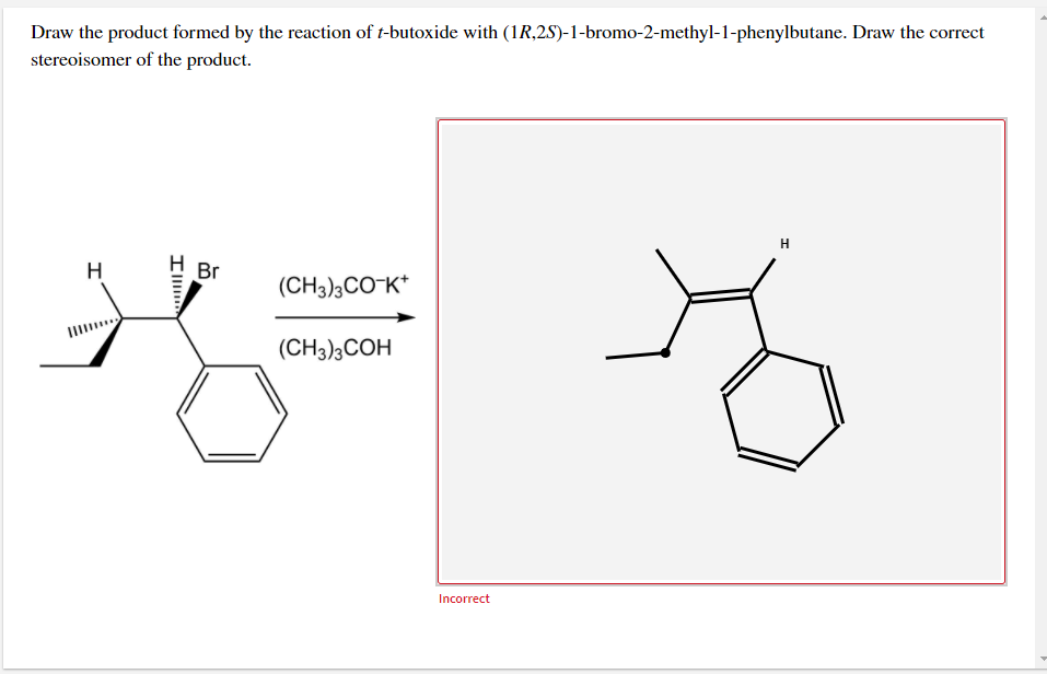 Solved Draw the product formed by the reaction of tbutoxide