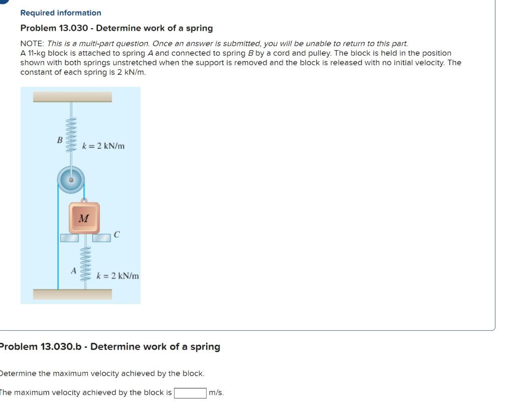 Solved Required information Problem 13.030 Determine work