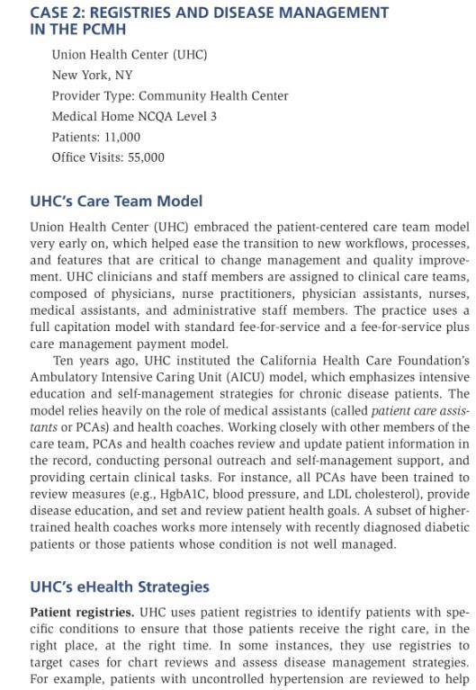 Solved 1. UHC identified several challenges and lessons | Chegg.com