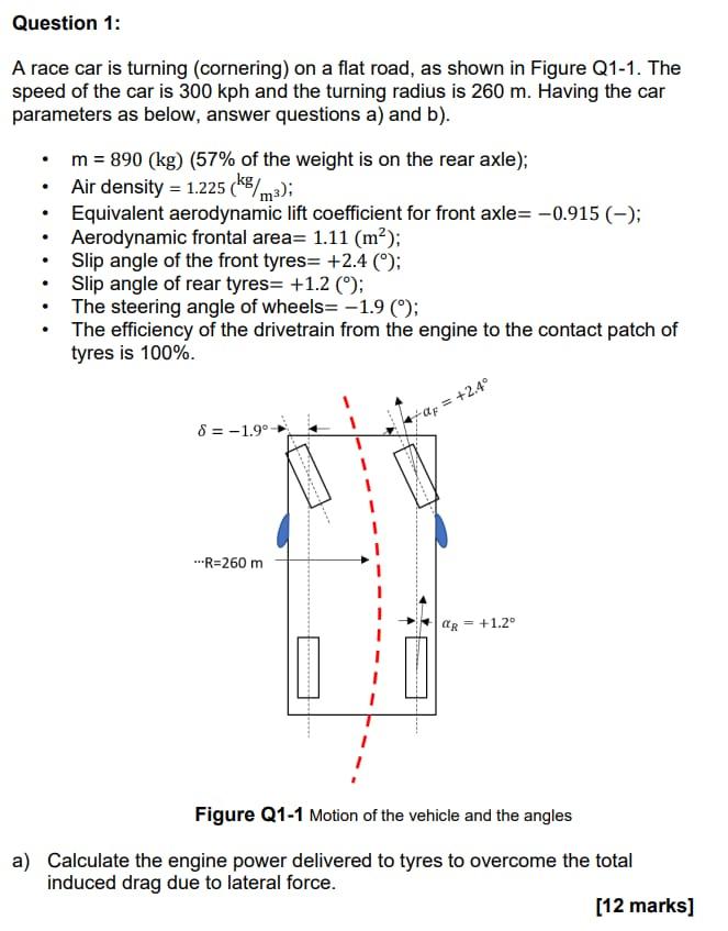 Solved A race car is turning (cornering) on a flat road, as | Chegg.com