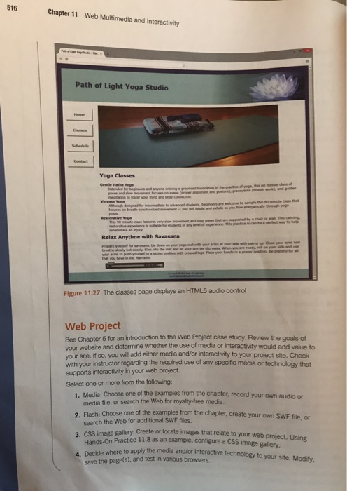 516 Chapter 11 Web Multimedia and Interactivity Path | Chegg.com