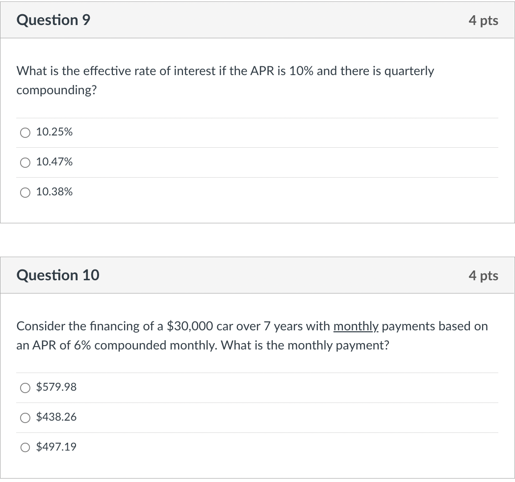 Solved Question 9 What is the effective rate of interest if | Chegg.com