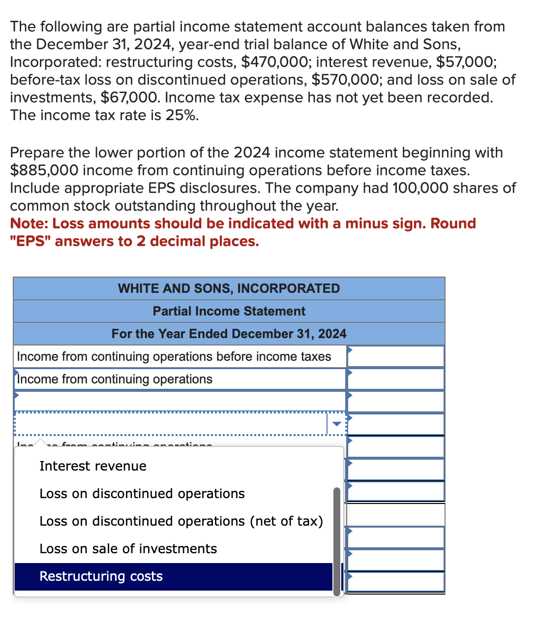 Solved The Following Are Partial Income Statement Account 9839