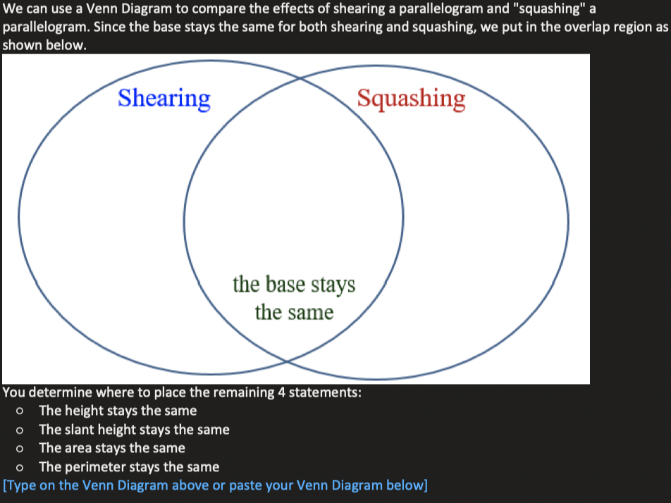 We can use a Venn Diagram to compare the effects of | Chegg.com