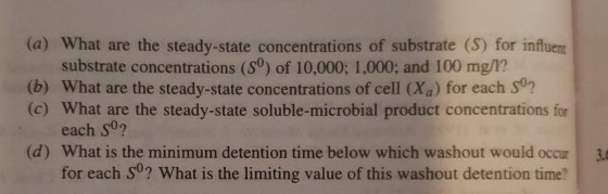 3 2 Consider A Chemostat Operating At A Detention Chegg Com