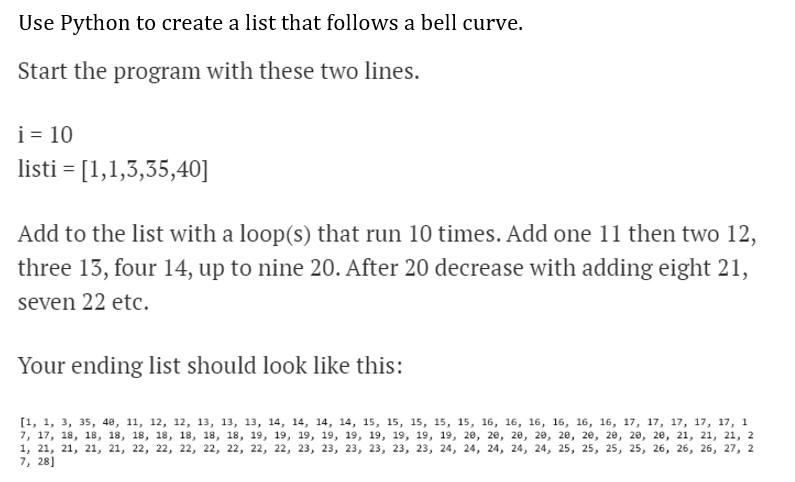 solved-use-python-to-create-a-list-that-follows-a-bell-chegg