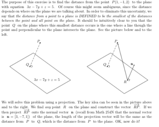 Solved The purpose of this exercise is to find the distance | Chegg.com