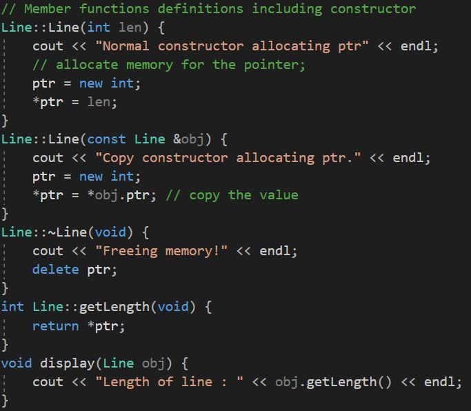 Solved class Line { public: int getLength(void); Line(int | Chegg.com