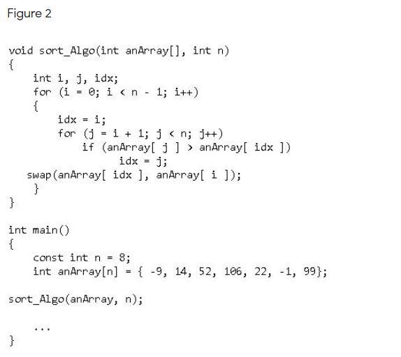 Solved Name the sorting algorithm exercised by the | Chegg.com