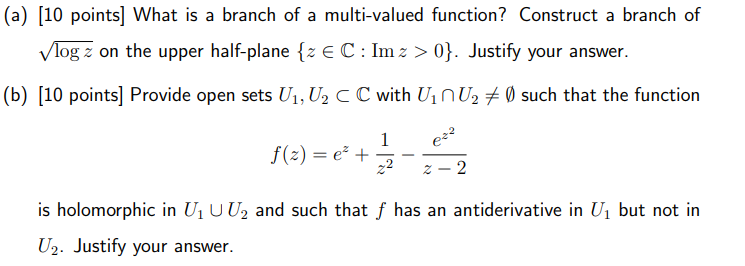 Solved a) [10 points] What is a branch of a multi-valued | Chegg.com
