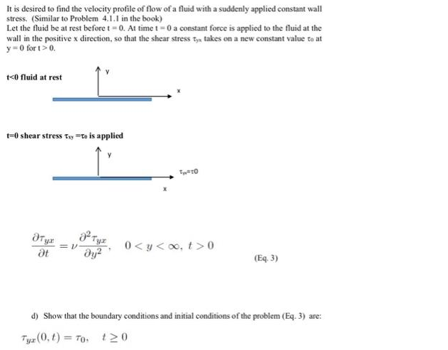 Solved It is desired to find the velocity profile of flow of | Chegg.com