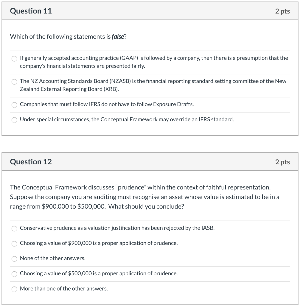 Solved Question 11 2 pts Which of the following statements | Chegg.com