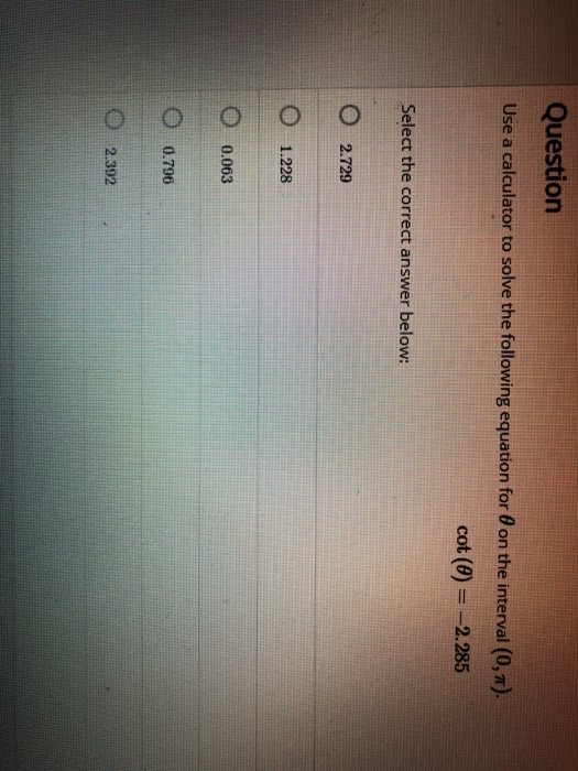 Solved Question Use a calculator to solve the following | Chegg.com