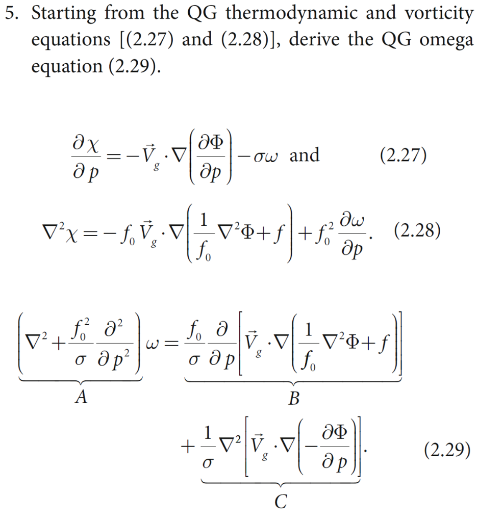 Solved Starting from the QG thermodynamic and vorticity Chegg