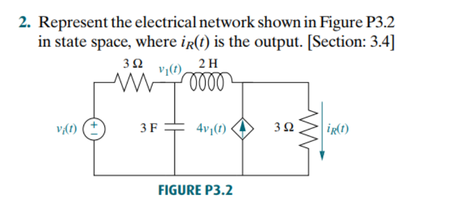 Solved 2. Represent the electrical network shown in Figure | Chegg.com