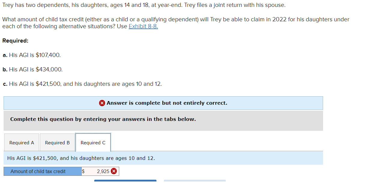 Solved Trey Has Two Dependents, His Daughters, Ages 14 And | Chegg.com